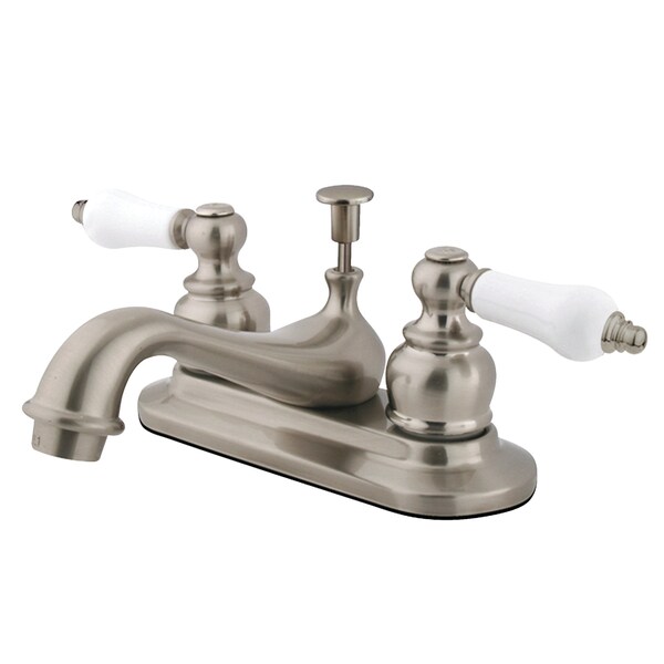 4" Centerset Bathroom Faucet, Brushed Nickel